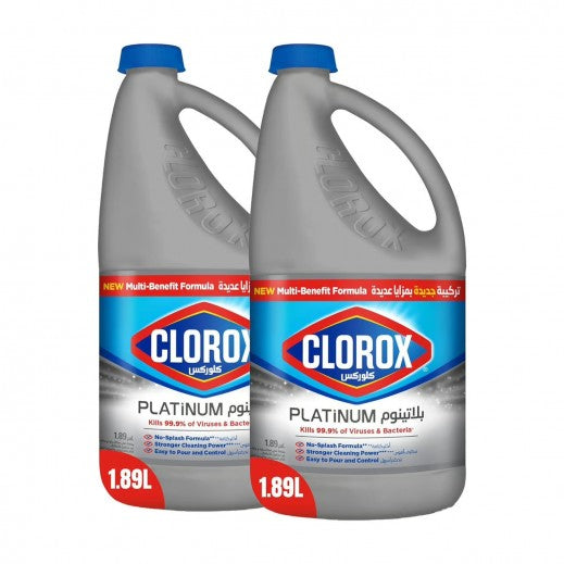Clorox Platinum Original Bleach 1.89 Litres x2