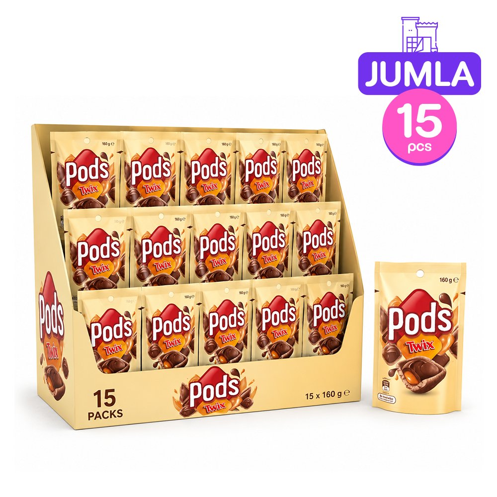 Pods Twix Chocolate Snack & Share Party Bag 160G x15