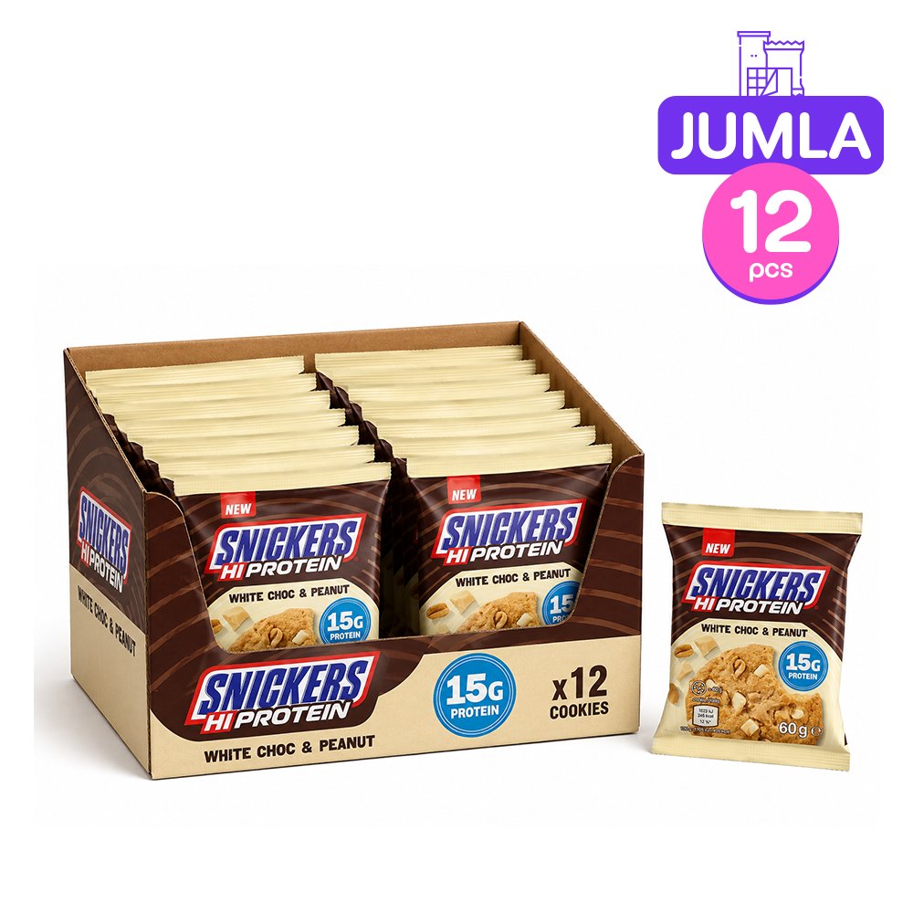 Snickers 15g Protein White Cho & Peanut Cookie 60g x12