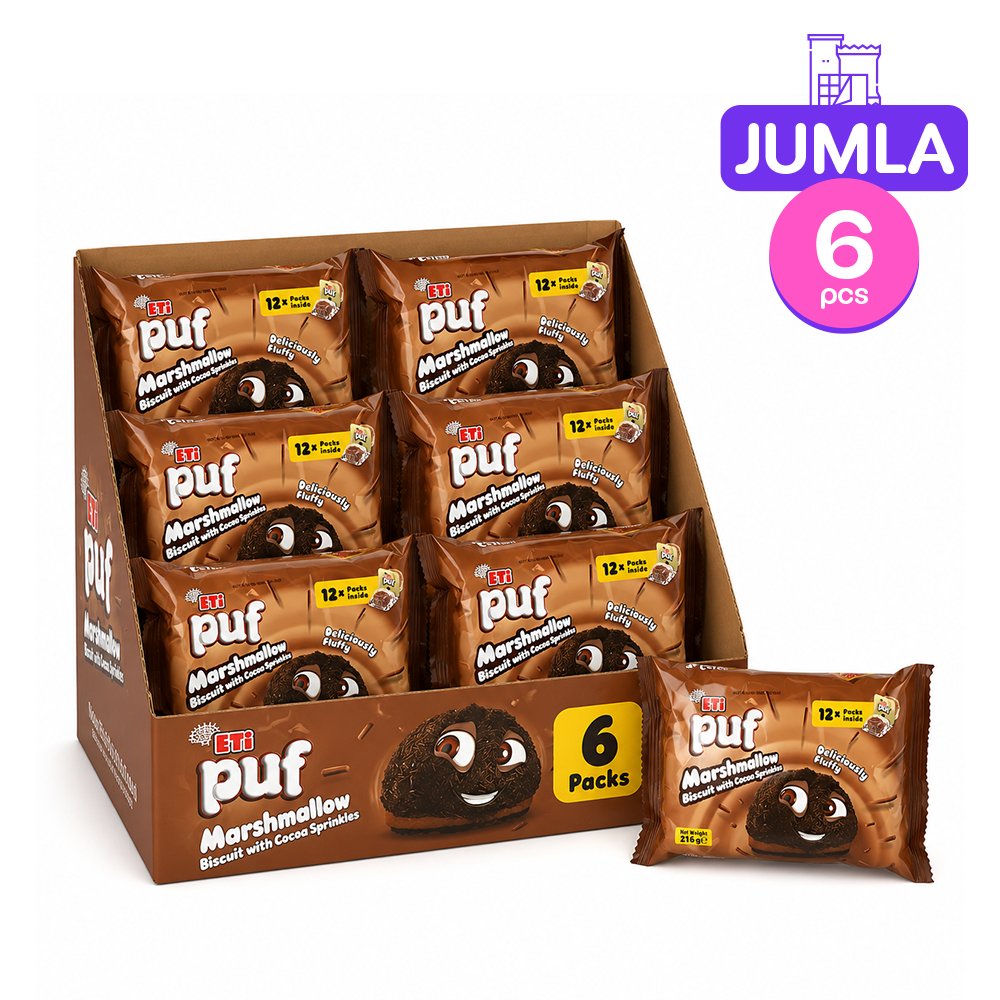 Eti PUF MALLOW BISCUIT (12 pieces inside) x6