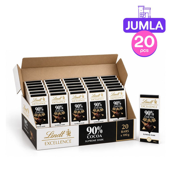 Lindt Excellence 90% Dark 100G x20