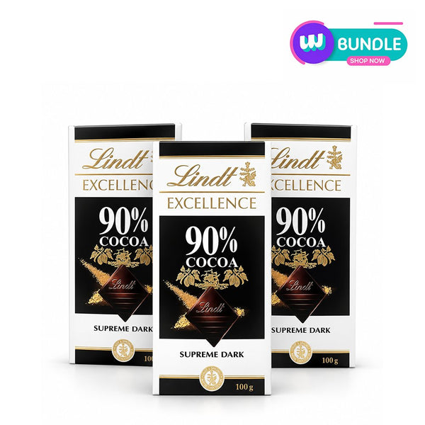 ليندت إكسلنس شوكولاتة داكنة 90% 100 جم ×3