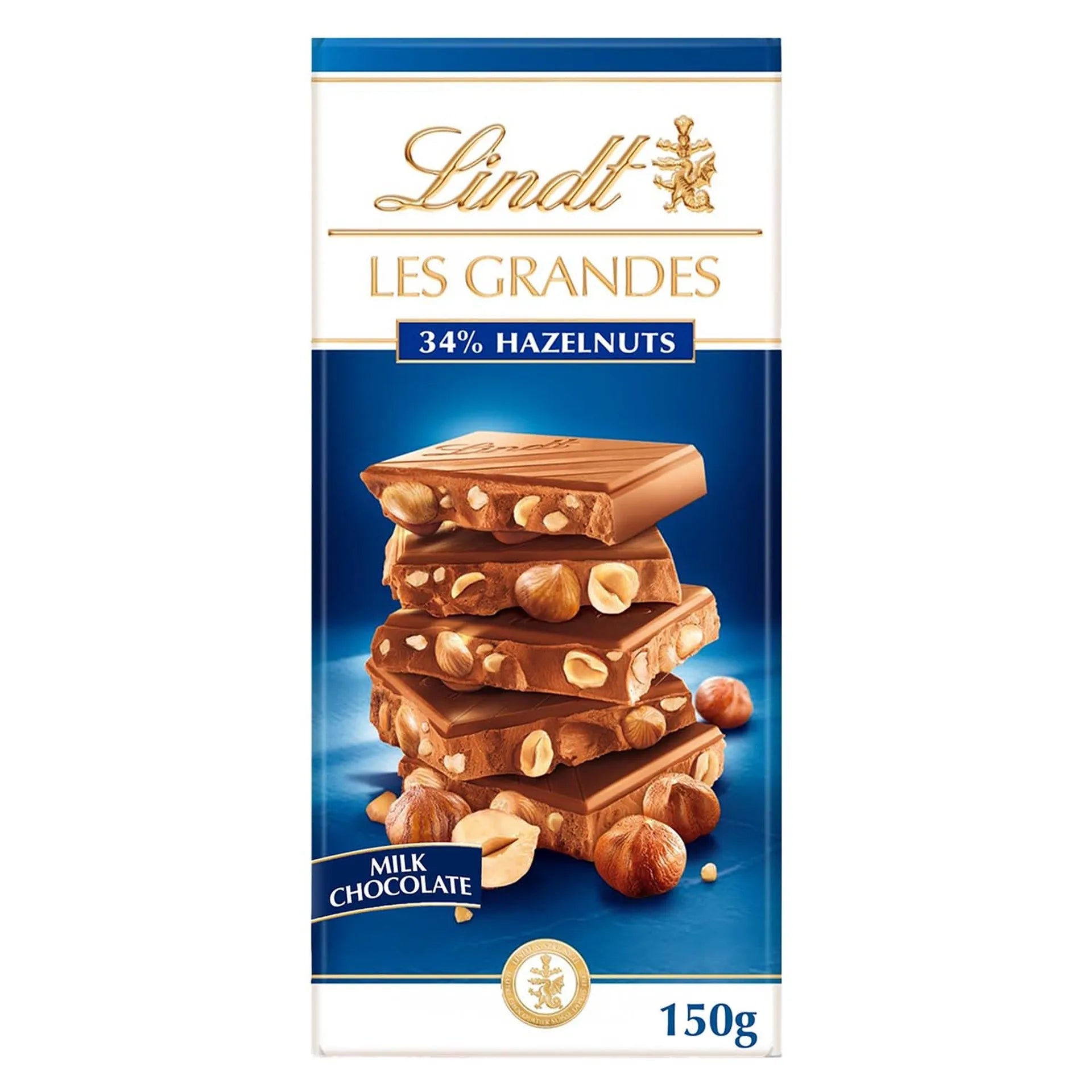 Lindt Les Grandes 34 % Hazelnuts Milk Chocolate 150 g