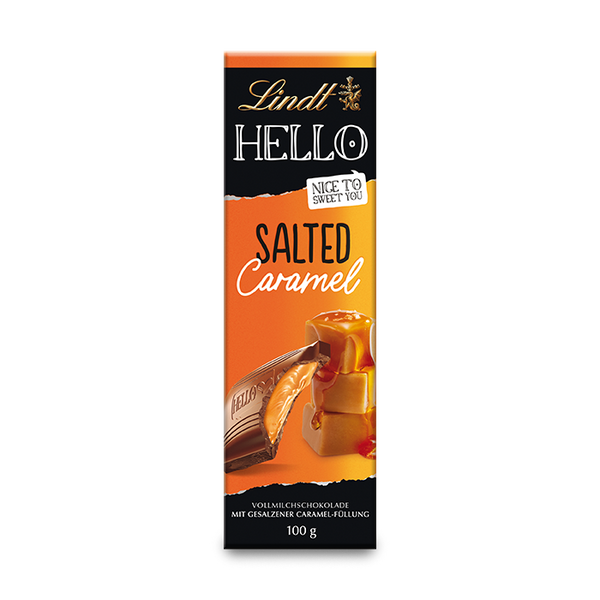 Lindt Hello Salted Caramel Block 100G