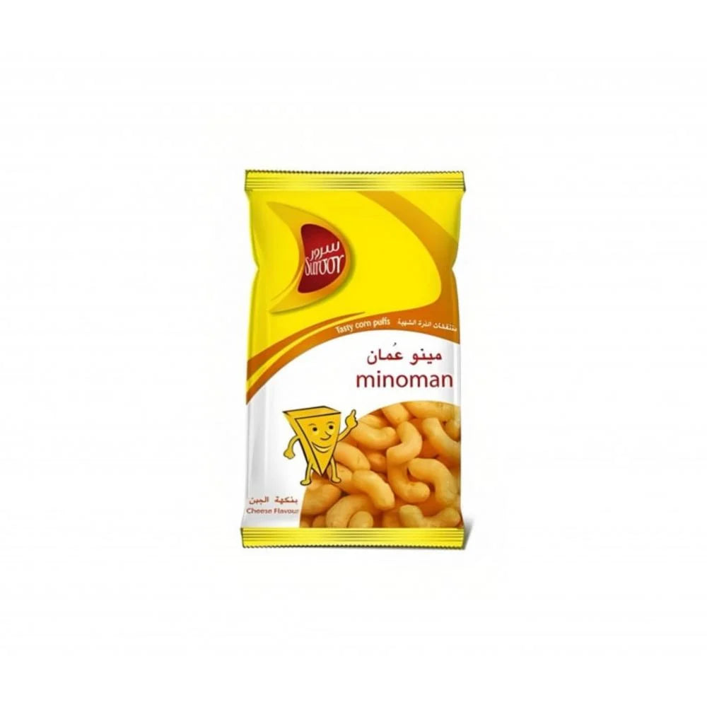 Suroor Tasty Corn Puffs Minoman Cheese 12G