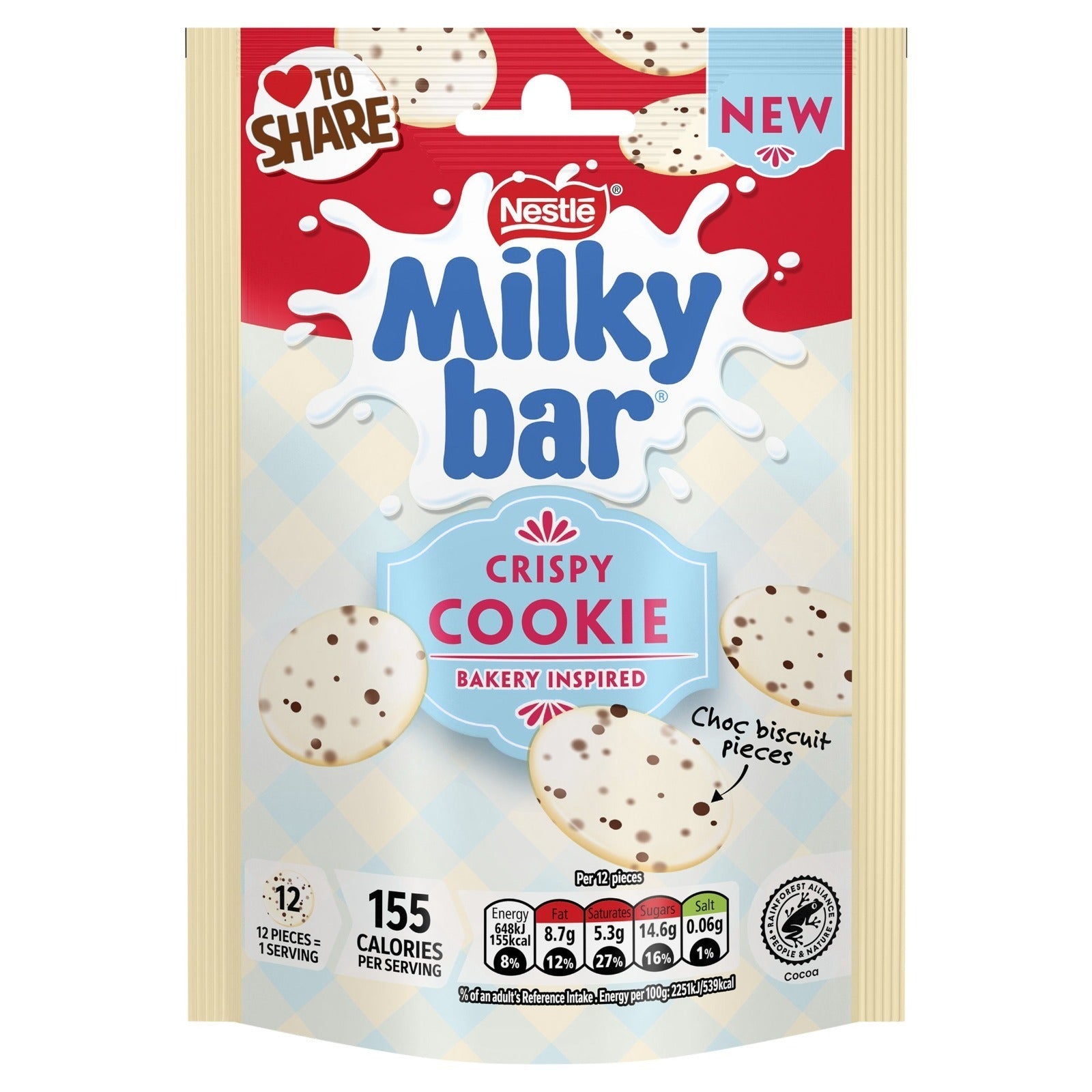 Nestle Milkybar Buttons Crispy Cookie Pouch 86G