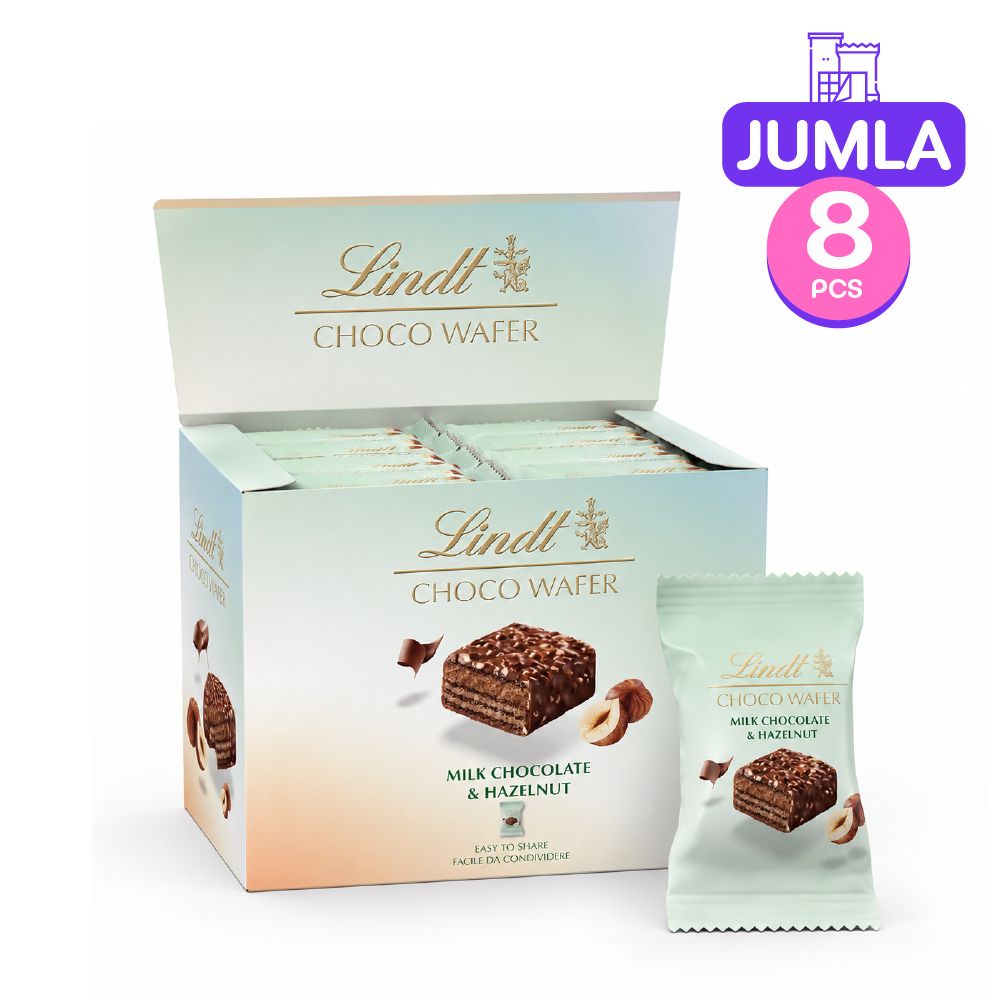 Lindt wafer Chocolate & Hazelnut bag 135g x8