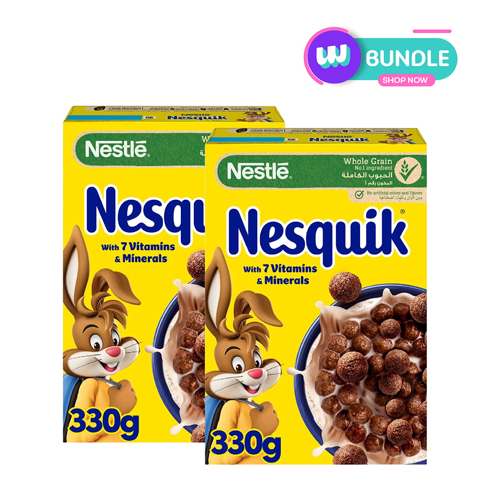 حبوب إفطار نسكويك بالشوكولاتة من نستله – 330 جم ×2