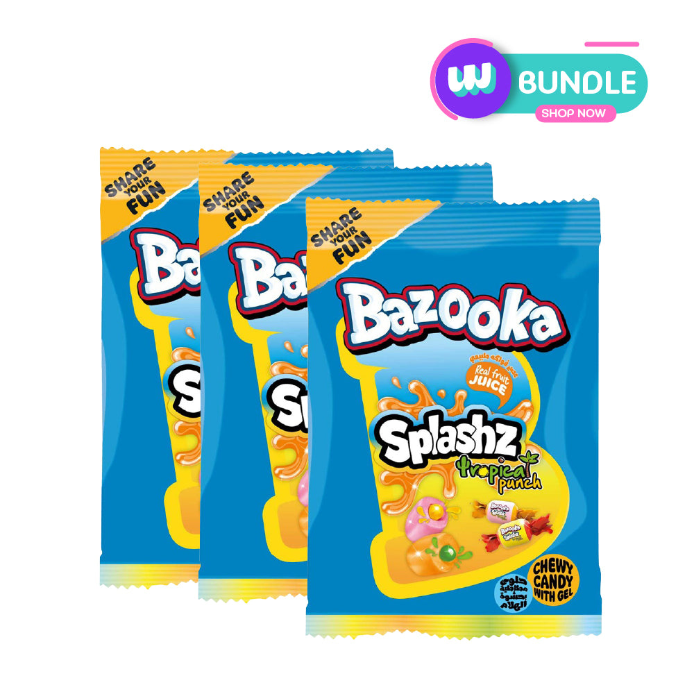 Bazooka Splashz Tropical 120G x3