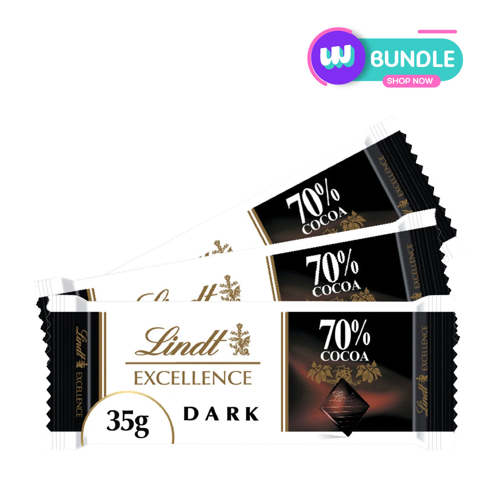 Lindt Excellence 75% Cocoa Dark Chocolate 35 g x3