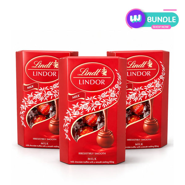 Lindt Lindor Cornet Milk Chocolates Box 200g x3