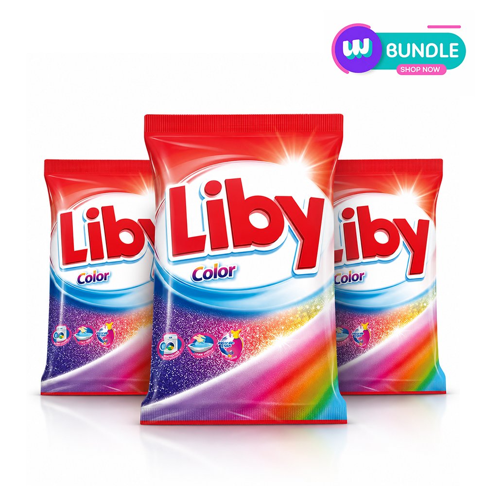 Liby Automatic Laundry Detergent (Bright Colors) 3kg x3