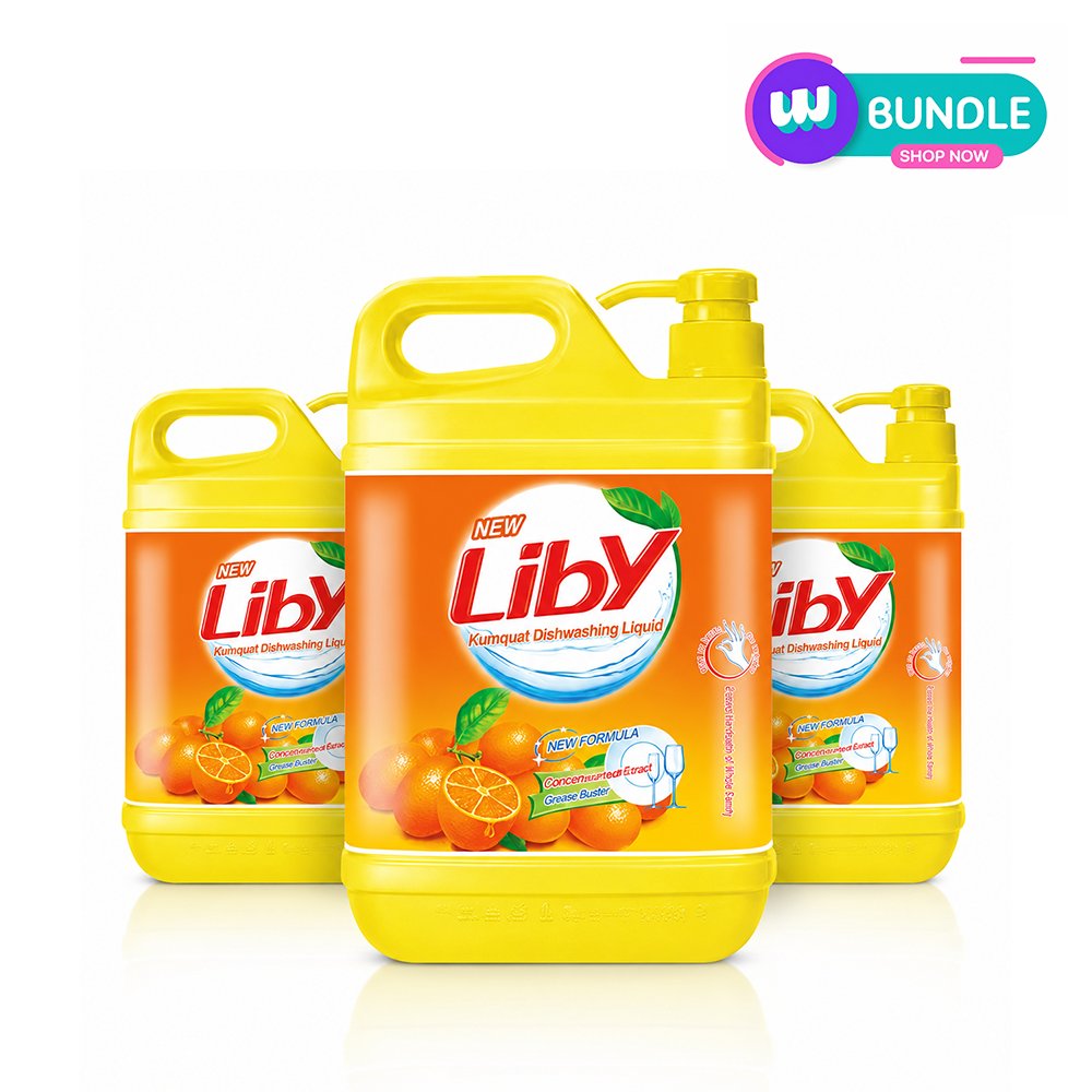Liby Orange Dishwashing Liquid – 1,500g x3