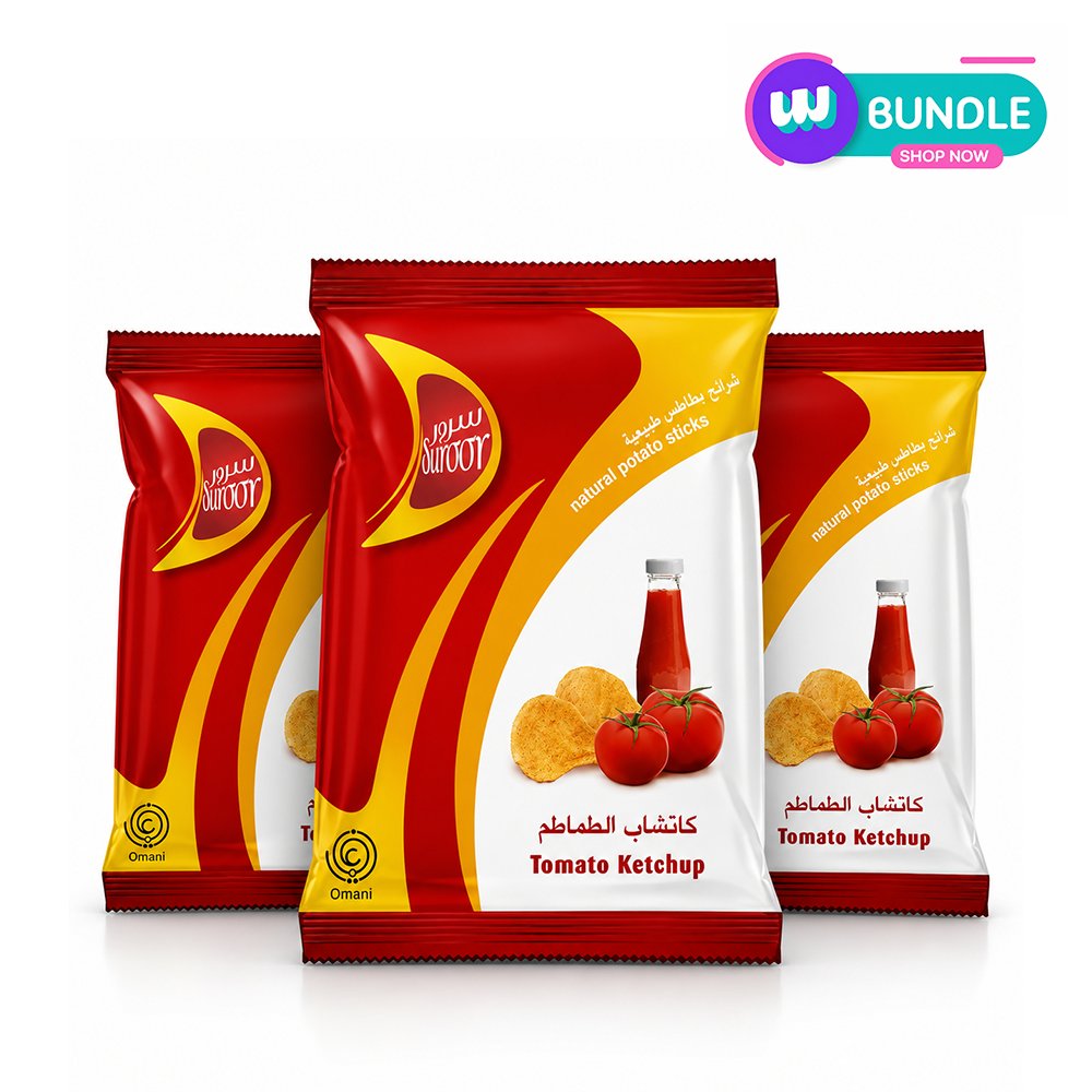 Suroor Chips Ketchup 14G x3