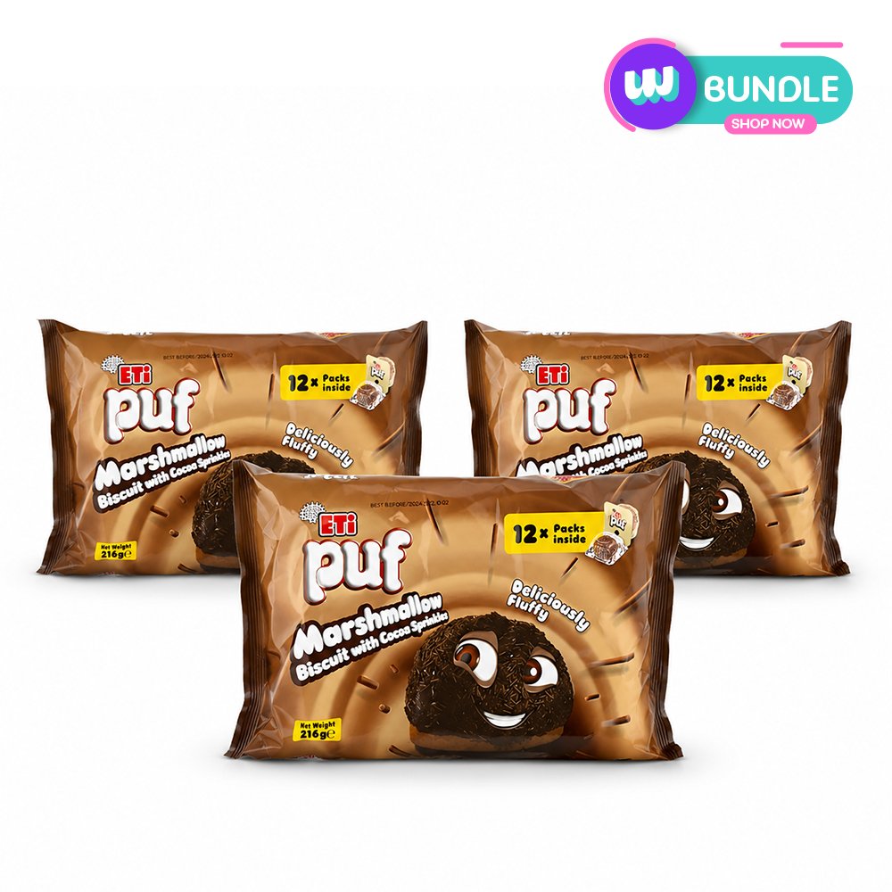 Eti PUF MALLOW BISCUIT (12 pieces inside) x3