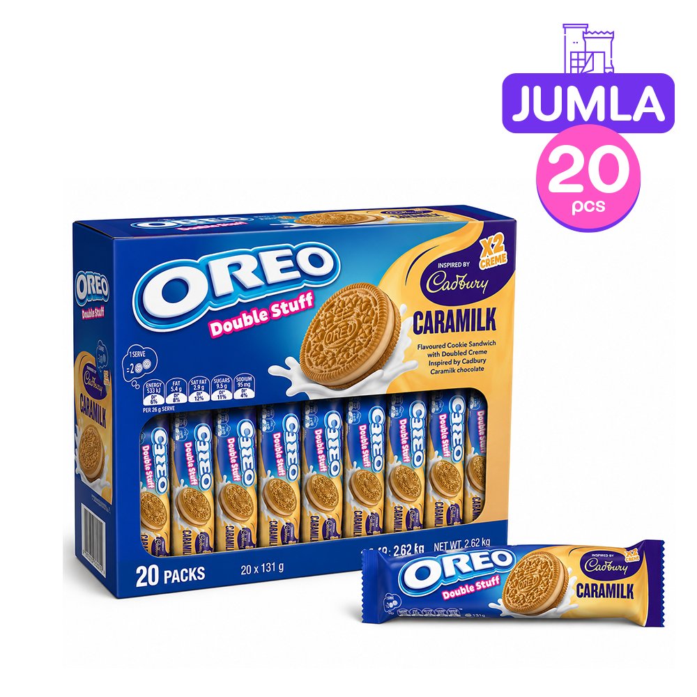 Oreo Double Stuff Caramilk Cookies 131g x20
