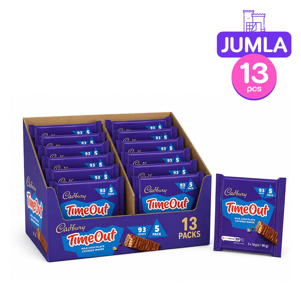 Cadbury Timeout Wafer 90G (5 pieces) x13