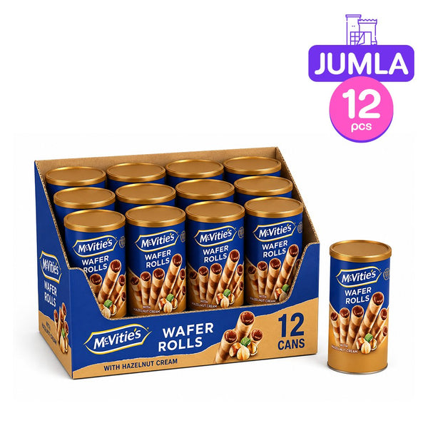 McVities Hazelnut Wafer Rolls 170G x12
