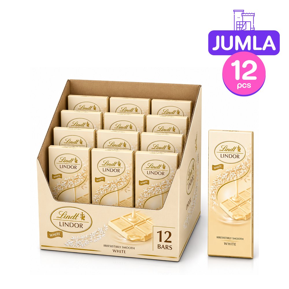 Lindt Lindor White Chocolate 100g x12