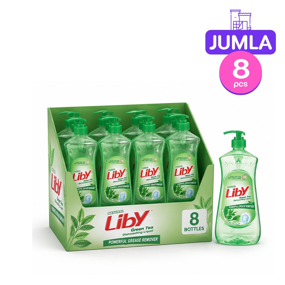 Liby Green Tea Dishwashing Liquid – 1,100g x8