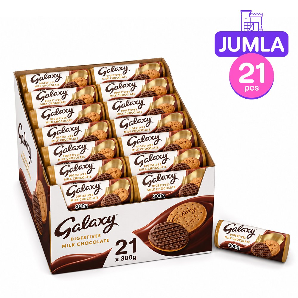 Galaxy Milk Chocolate Digestives 300G x21