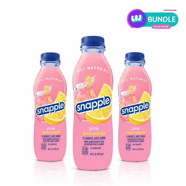 Snapple Lemonade Pink 473 Ml x3