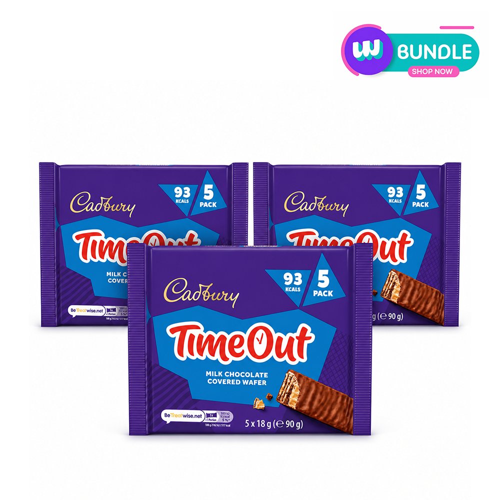 Cadbury Timeout Wafer 90G (5 pieces) x3