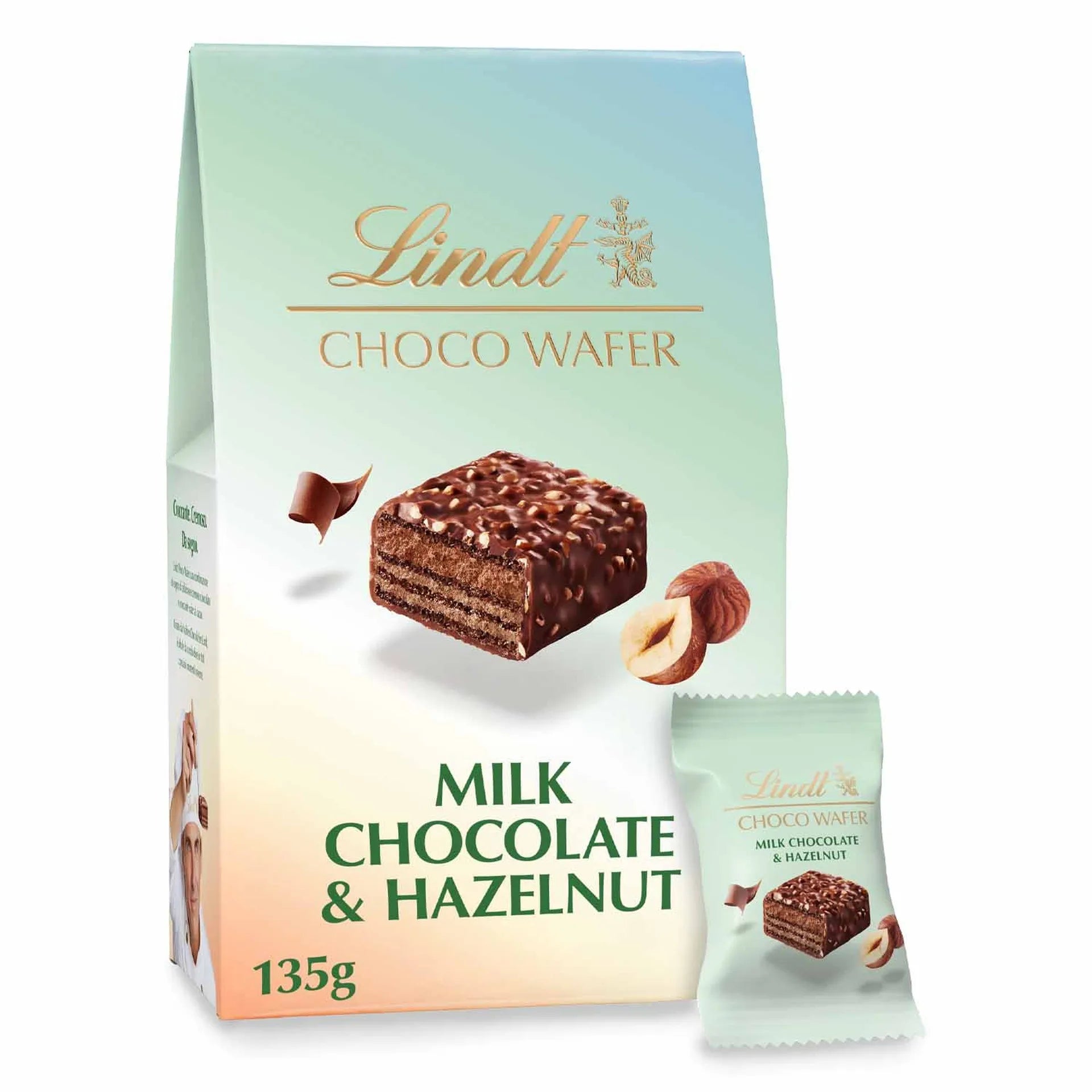 Lindt wafer Chocolate & Hazelnut bag 135g