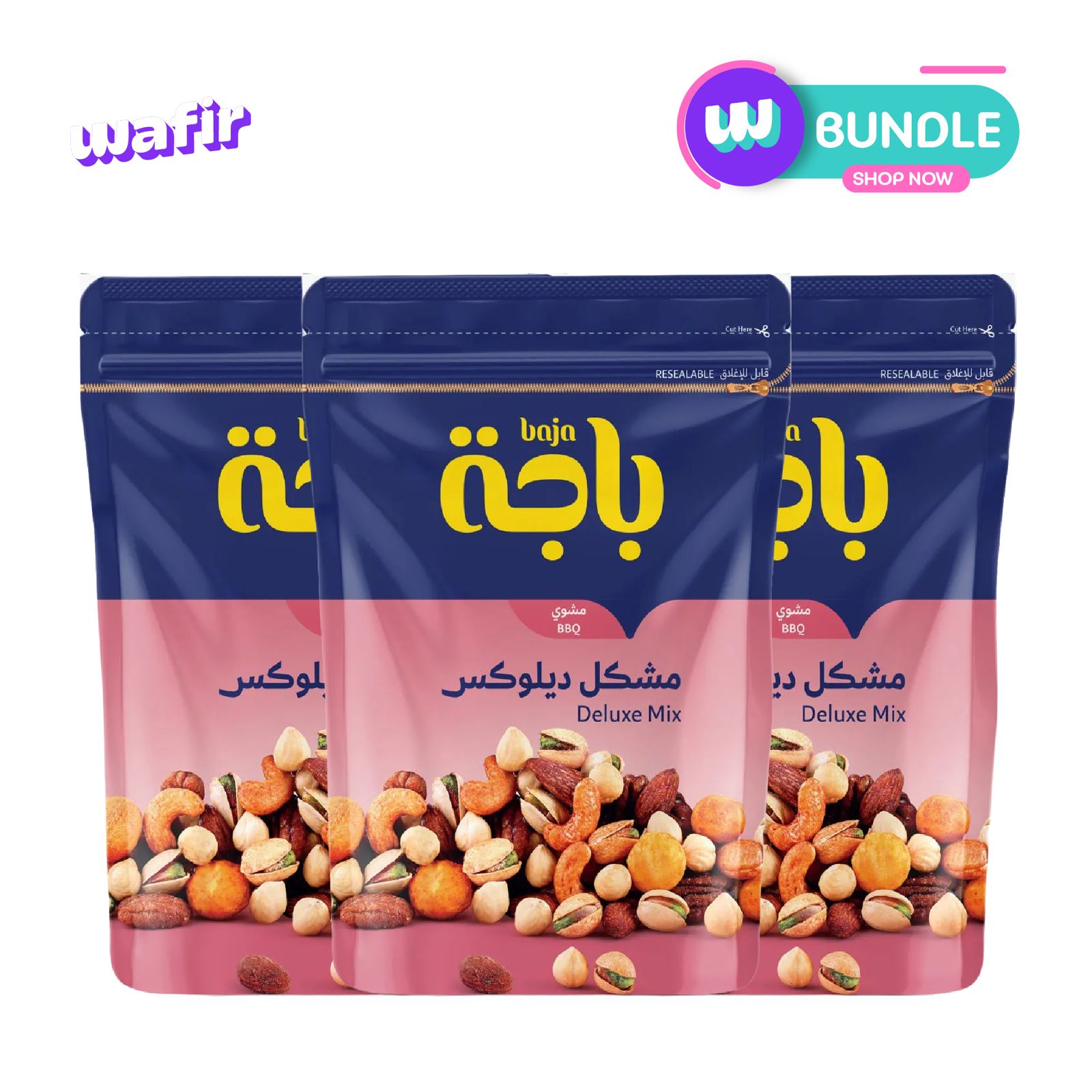 BAJA Mixed Nuts BBQ 120g x3