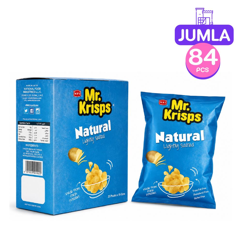 Mr. Krisps Chips Natural - 15Gm x84