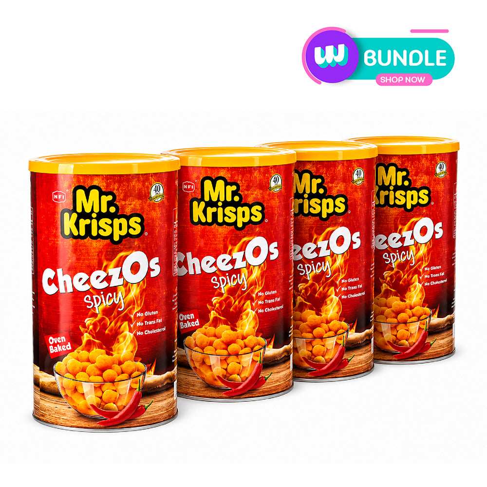 Mr. Krisps Cheezos - Flaming Hot (80 Gms) x4