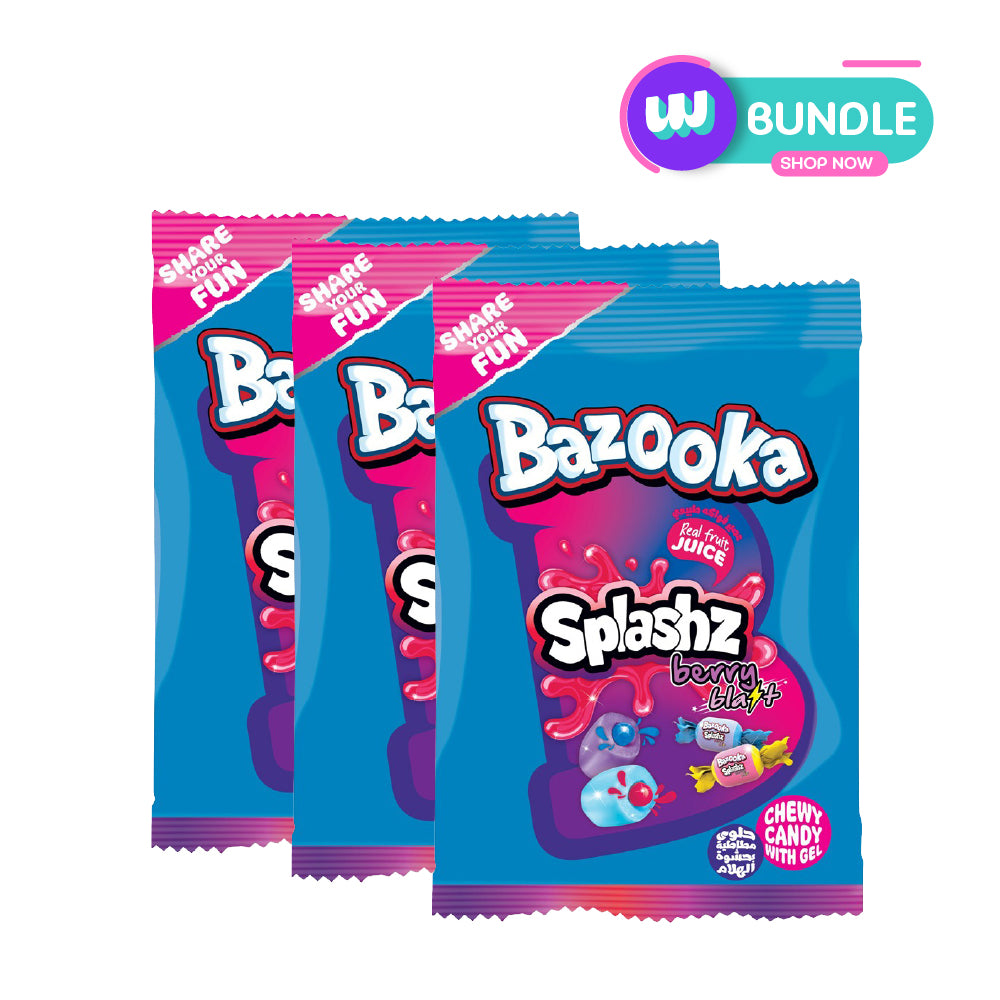 Bazooka Splashz Berry 120G x3