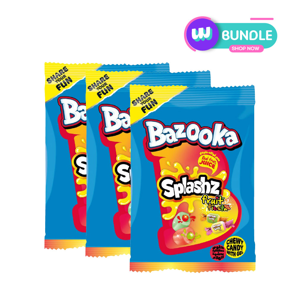 Bazooka Splashz Fruit 120G x3
