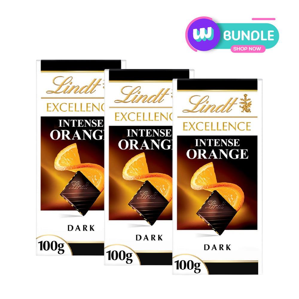 Lindt Excellence Intense Orange Dark Chocolate 100 g x3