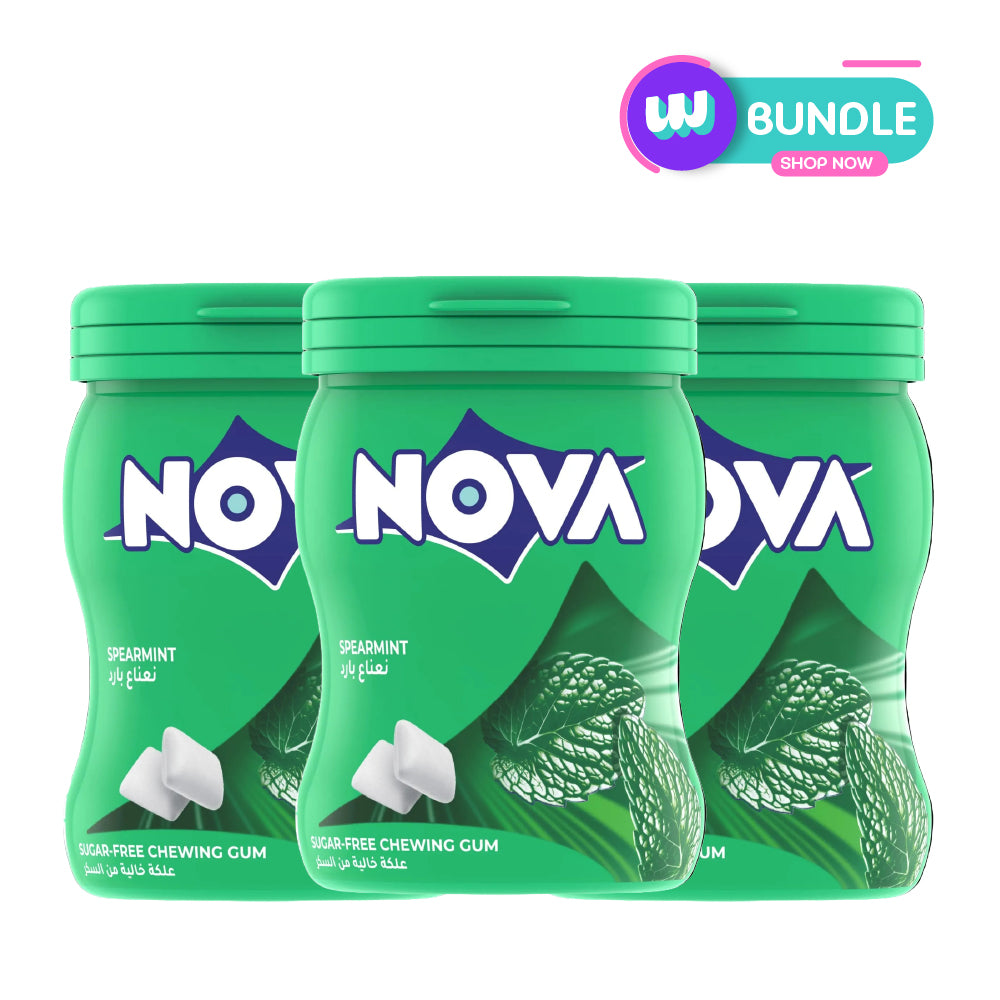 باتوك نوفا بنكهة النعناع الأخضر (Spearmint) – عبوة 50 قطعة 70 جم × 3