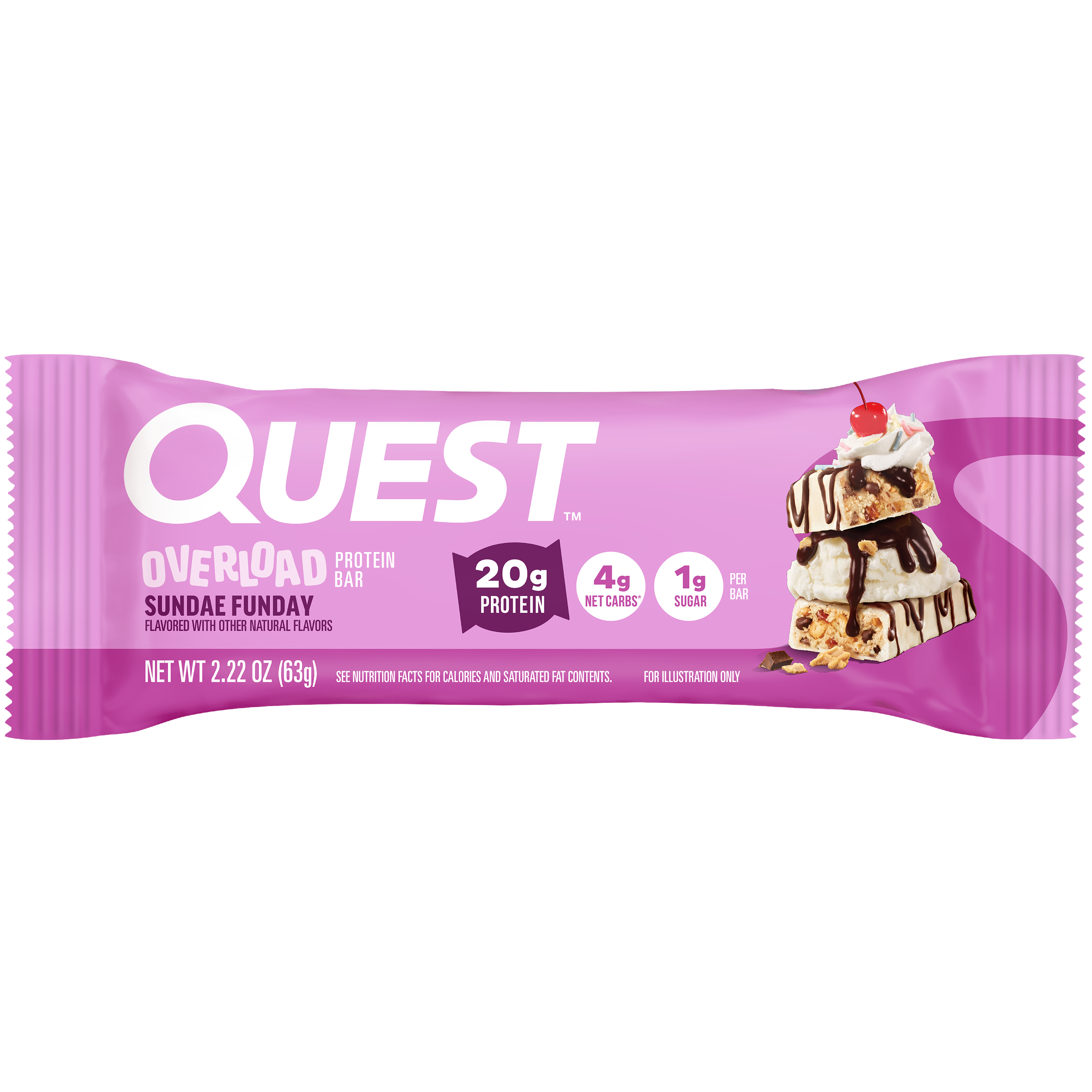QUEST OVERLOAD BAR - SUNDAE FUNDAY 63 G