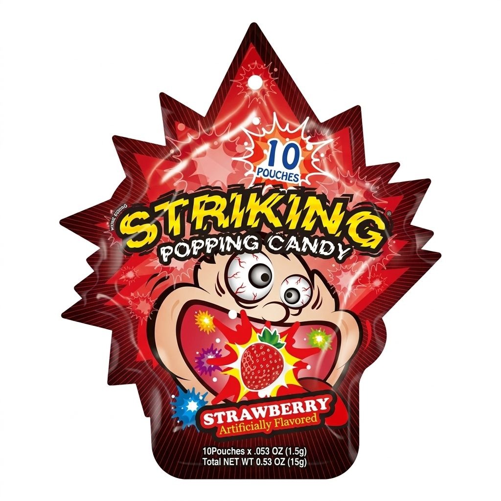 Striking Popping Candy Strawberry Flavour 15G