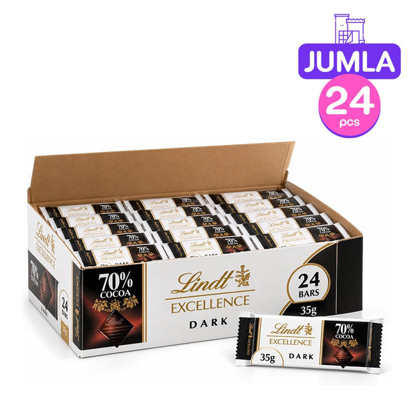 Lindt Excellence 70% Cocoa Dark Chocolate 35 g x24